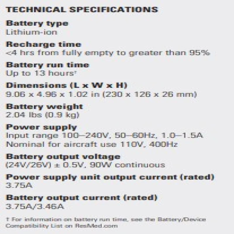 ResMed Power Station II Battery Pack with S9™ DC Adapter thumbnail