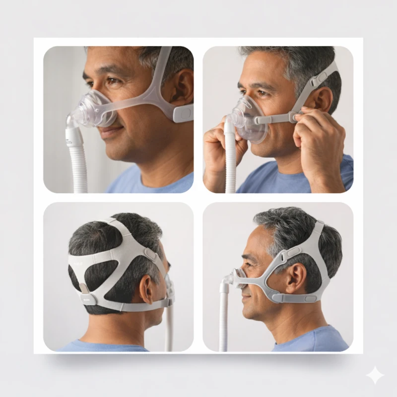 Philips Respironics Wisp Fabric Frame Nasal CPAP Mask – Fit Pack thumbnail